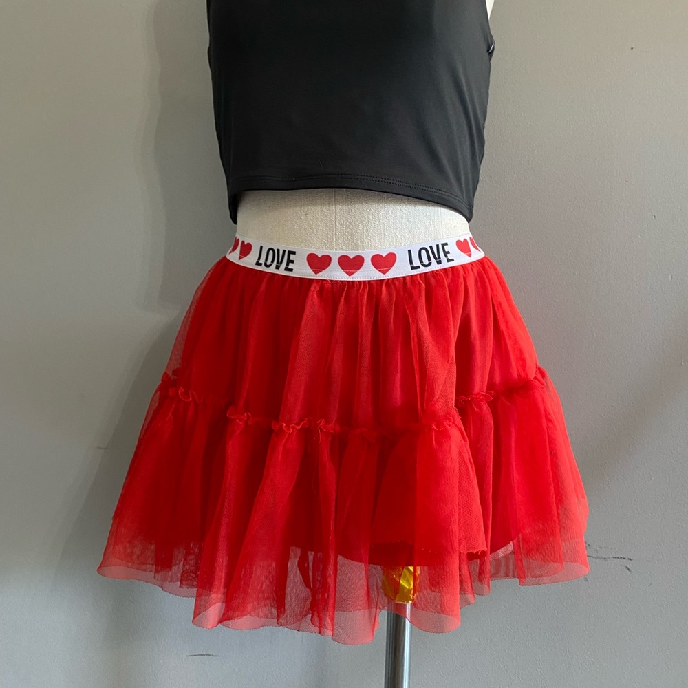 Love Red & White Mini Skirt💋❣️